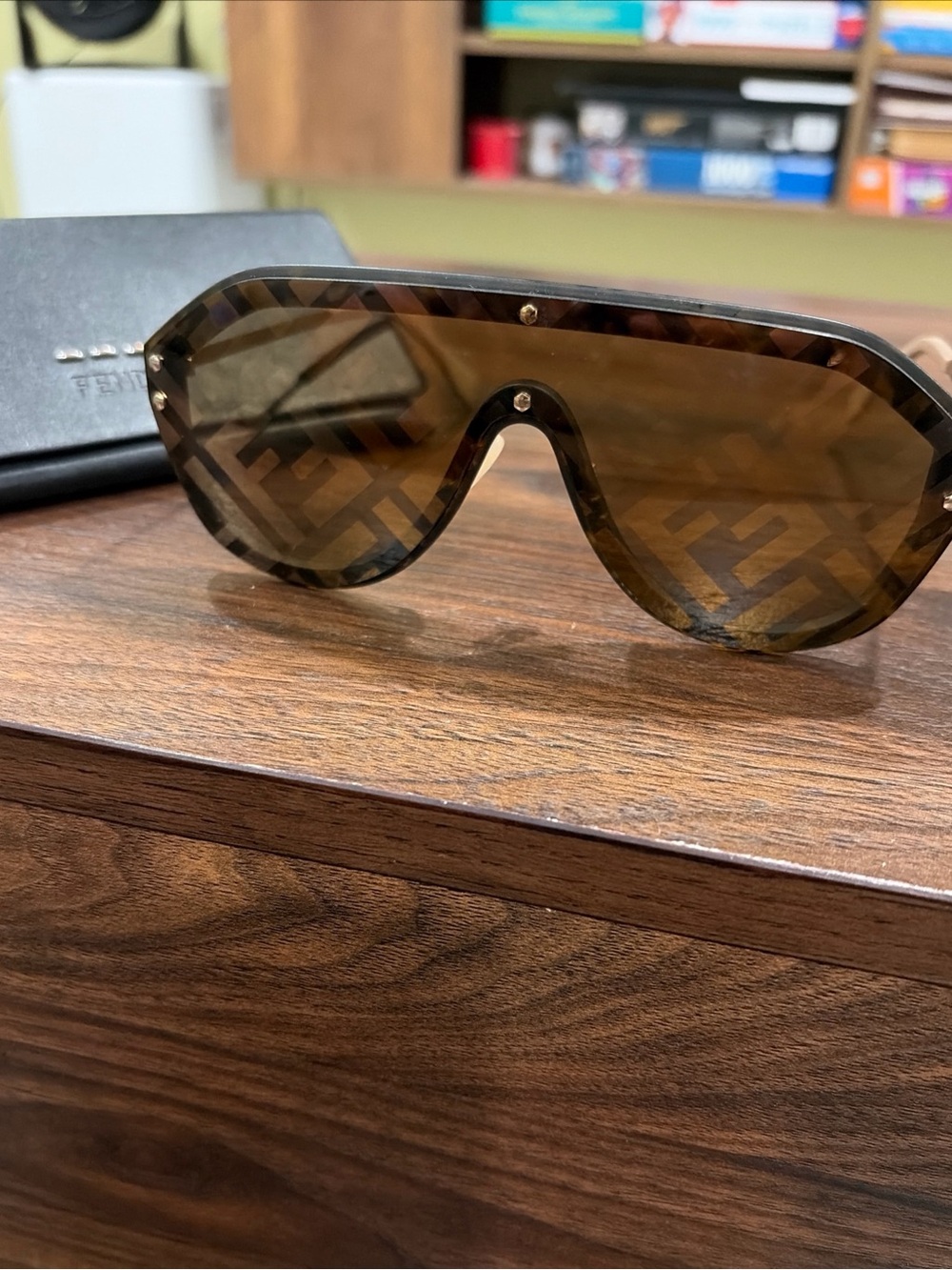 FENDI monogram glasses brown lens / gold frame